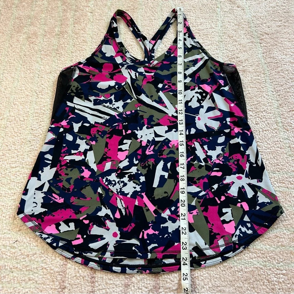 Lululemon Fast Lane Singlet Racerback Tank Top Size 6 Abstract‎ Floral Print - Picture 8 of 9